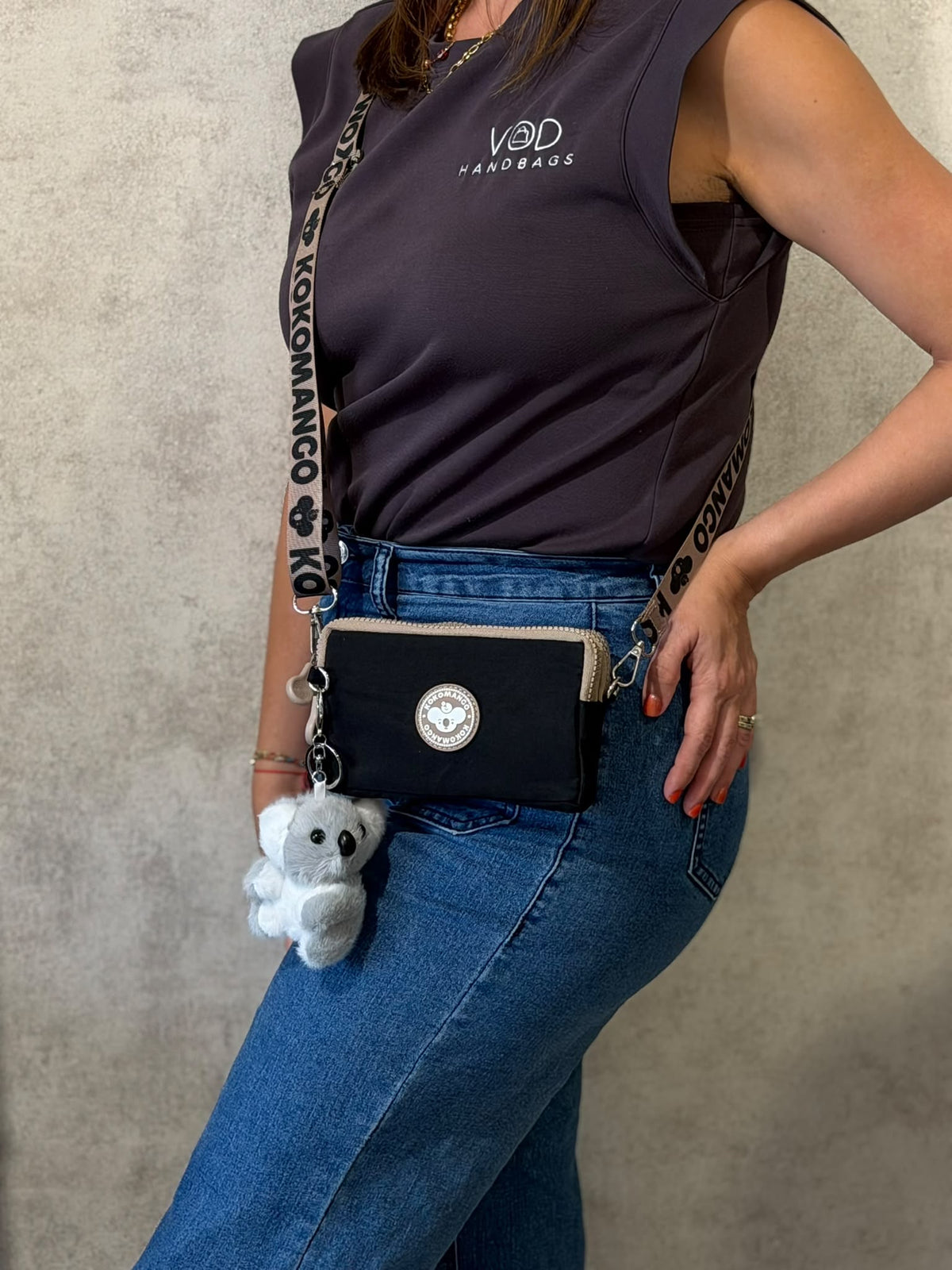 Victoria Crossbody Black Gray